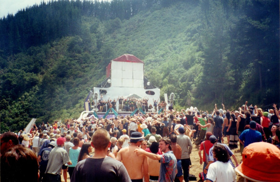The Gathering main stage in the Nelson forest